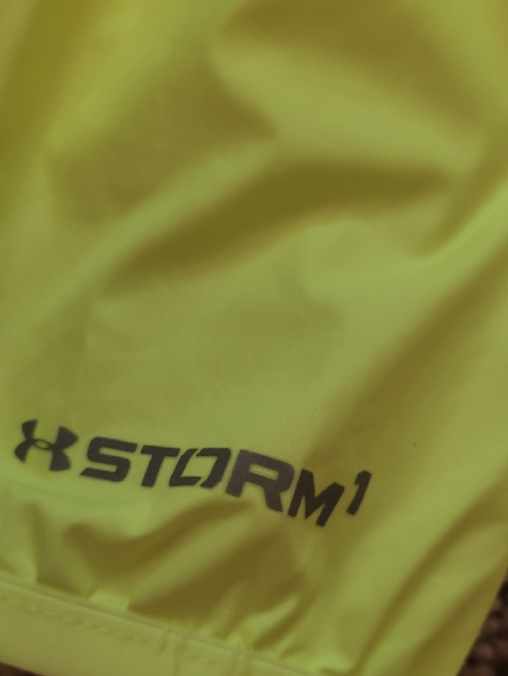 Under Armour Storm 1 Women's Neon Yellow Hooded Pullover Jacket - Picture 2 of 7